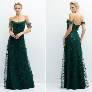 Dessy Collection Green Maxi Dress